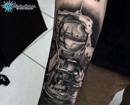 写实小臂宇航员纹身图案