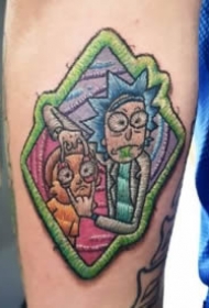 刺绣纹身 巴西纹身师Duda Lozano的9款卡通刺绣布贴风格纹身作品