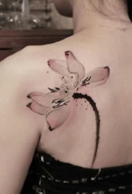 一组中国风水墨纹身图案欣赏