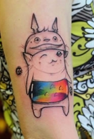 一组可爱卡通女生纹身图案