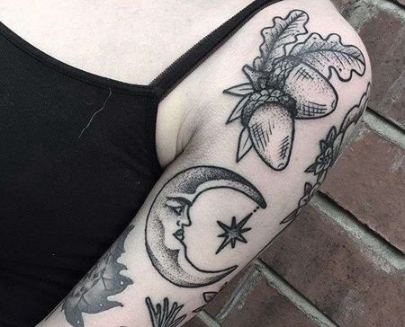 Old School大臂纸飞机纹身图案