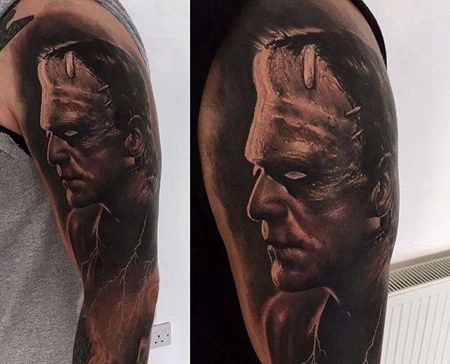 写实大臂僵尸纹身图案