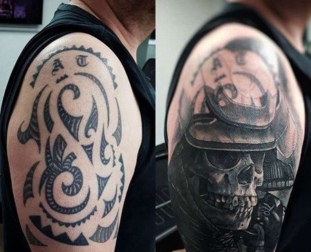 写实大臂鬼武士纹身图案