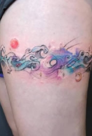 小清新的17款水彩色纹身作品图片