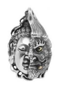 佛魔善恶纹身 11款一念成佛,一念成魔的半佛像半恶魔纹身手稿