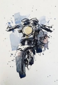 摩托车主题的9款纹身图案设计手稿