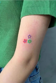 一组彩色超可爱小清新纹身图案