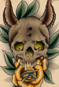 35组school的彩色小图纹身手稿素材图片