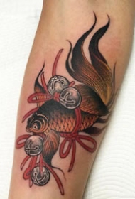 一组传统鲤鱼日式纹身图案