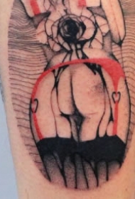 女郎性感屁股主题的9款纹身作品