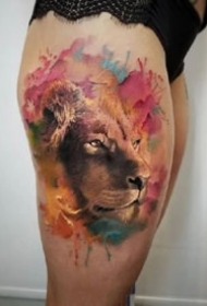 适合狮子座气质的狮子纹身