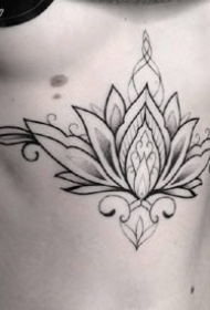 一组黑色点刺线条纹身图案欣赏