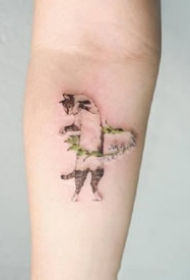 一组手臂上彩色小清新图案欣赏