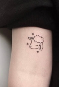 一组简笔画小清新纹身图案