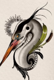 36款欧美school彩色的纹身手稿图片