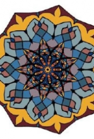 35款几何繁花主题的纹身手稿图片