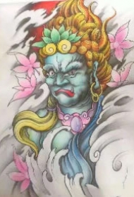 32款不动明王主题的纹身手稿 属鸡人的守护神