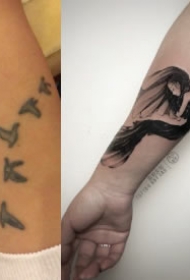 纹身遮盖 18款失败老纹身的遮盖效果图片欣赏