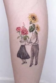 微写实风格的18款黑灰小纹身作品