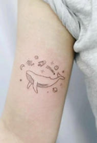 小清新纹身。女生小纹身