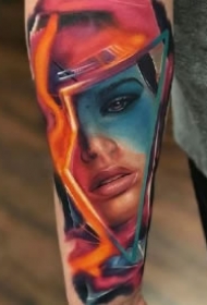 写实女郎纹身 欧美的9款彩色写实女郎人像纹身作品