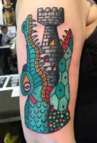 幻彩oldschool风格的9款纹身素材图片