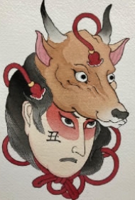 2套24张十二生肖的纹身手稿素材图片