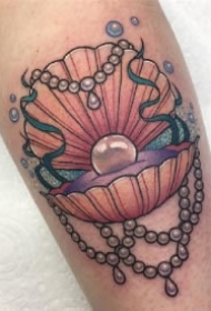 珍珠纹身 9款贝壳里的漂亮珍珠纹身作品图案