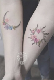 27款非常适合闺蜜和情侣的纹身作品图案