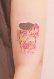 ins风女生卡通彩色小纹身图案