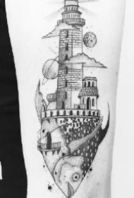 黑灰点刺风格的9款精品小图纹身作品