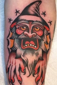 一组彩绘oldschool可爱纹身图案