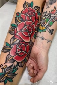 一组彩绘old school风格纹身图案赏析