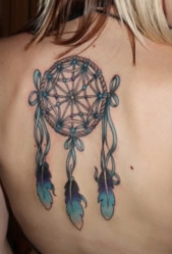 捕获美丽梦幻的一组捕梦网纹身图片9张