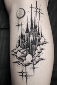 教堂纹身 16款教堂城堡等建筑纹身图案