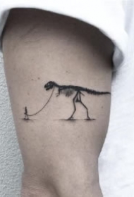 可爱的一组小恐龙纹身作品