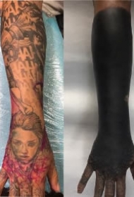 黑臂暴力遮盖的几款纹身作品赏析
