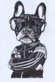 一组可爱宠物沙皮狗的纹身图片