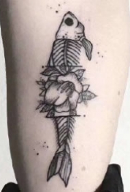 单针点刺的一组小图纹身作品赏析