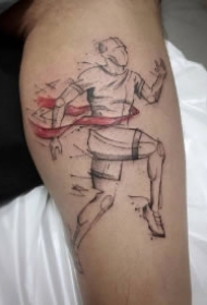 9款跑步运动健身主题的纹身图案作品