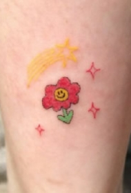 极简的几款笑脸表情符号纹身图片