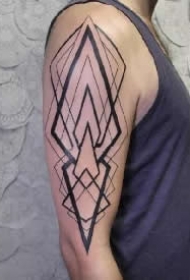 网状纹身 包臂几何网状的几款纹身作品图片