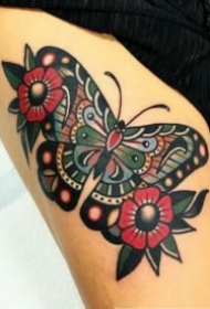 school风格的一组蝴蝶纹身赏析