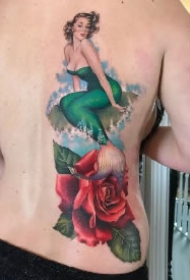 16款好看的美人鱼主题纹身图片