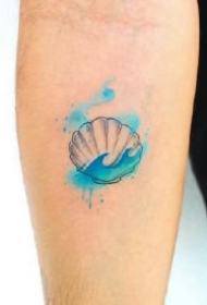 夏日小清新的9款贝壳纹身作品