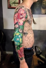 花朵大花臂 花朵主题的9款正宗大花臂纹身作品