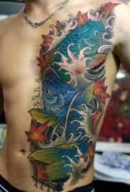 鲤鱼传统纹身 9款包臂包腿的招财锦鲤鲤鱼纹身图片