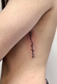 一组简约英文字母纹身图案欣赏