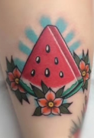 水果主题的9款西瓜桃子等纹身图片