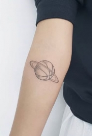 篮球纹身 清新简单的9款篮球元素纹身小图